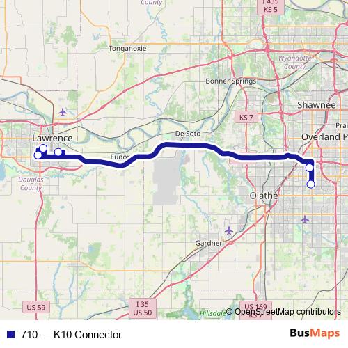 710 bus Line Map