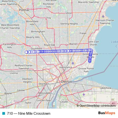 710 bus Line Map