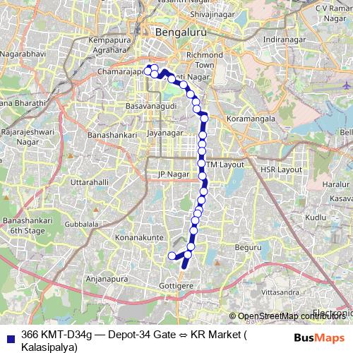366 KMT-D34g bus Line Map