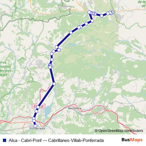 Alsa - Cabri-Ponf bus Line Map