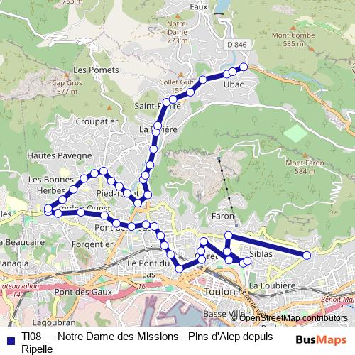 Tl08 bus Line Map