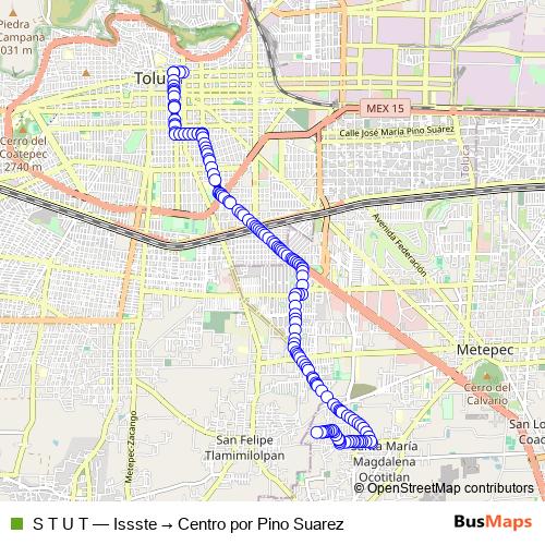 S T U T bus Line Map