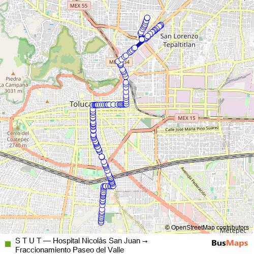 S T U T bus Line Map