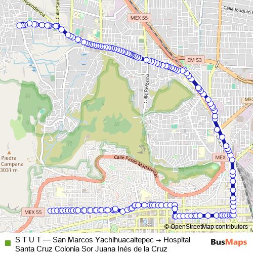 S T U T bus Line Map