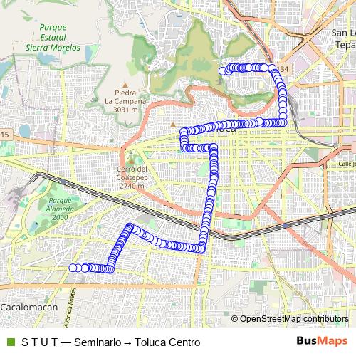 S T U T bus Line Map