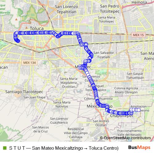 S T U T bus Line Map