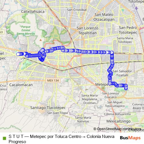 S T U T bus Line Map