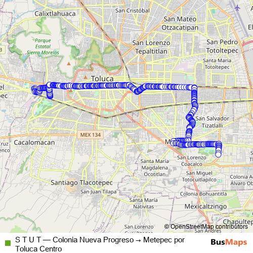 S T U T bus Line Map