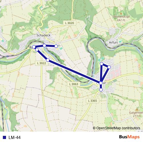 LM-44 bus Line Map