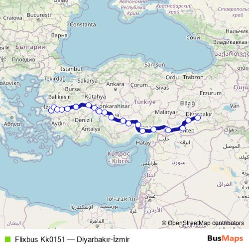 Flixbus Kk0151 bus Line Map