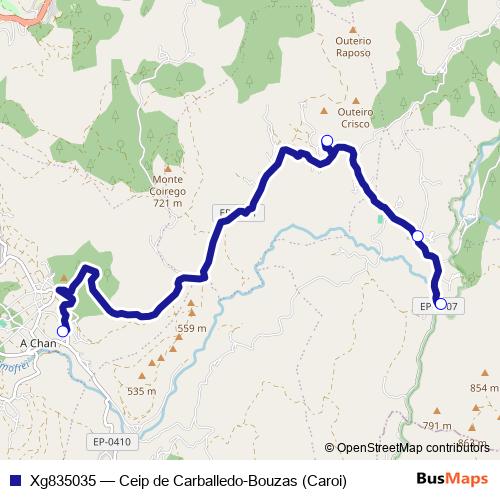 Xg835035 bus Line Map