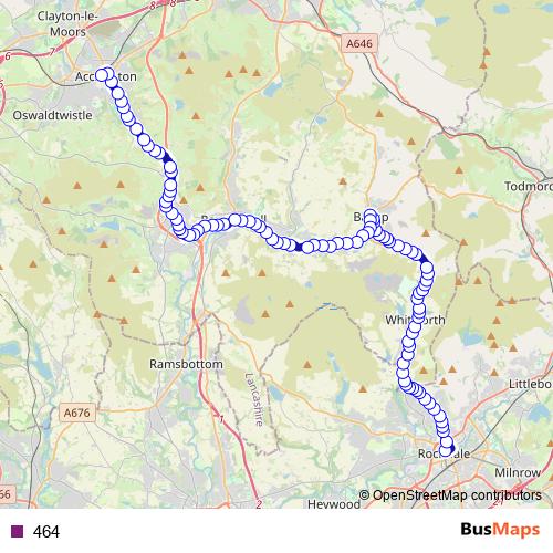 464 bus Line Map