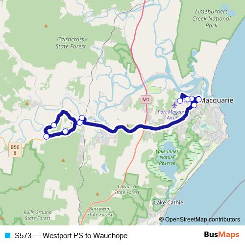 S573 bus Line Map