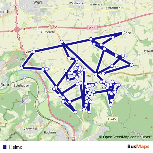 Helmo bus Line Map