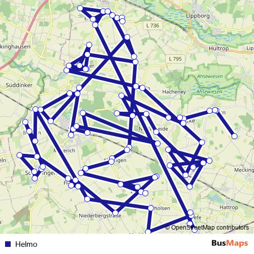 Helmo bus Line Map