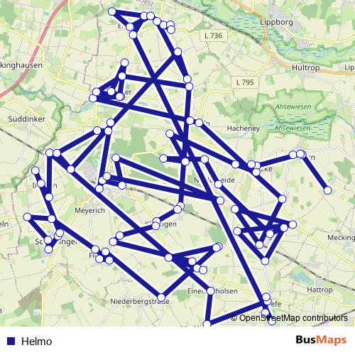 Helmo bus Line Map