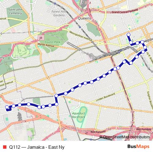 Q112 bus Line Map