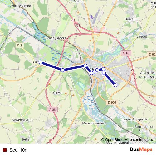 Scol 10r bus Line Map