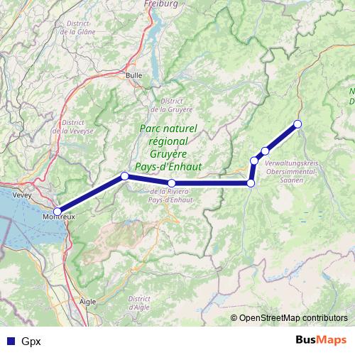 Gpx rail Line Map