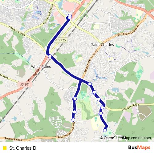 St. Charles D bus Line Map