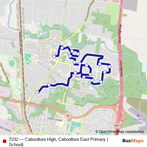 7232 bus Line Map
