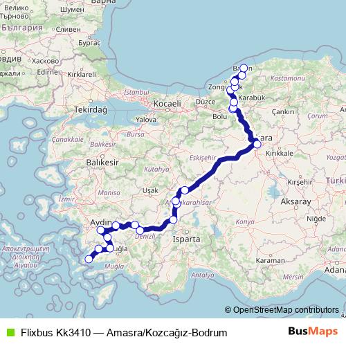 Flixbus Kk3410 bus Line Map