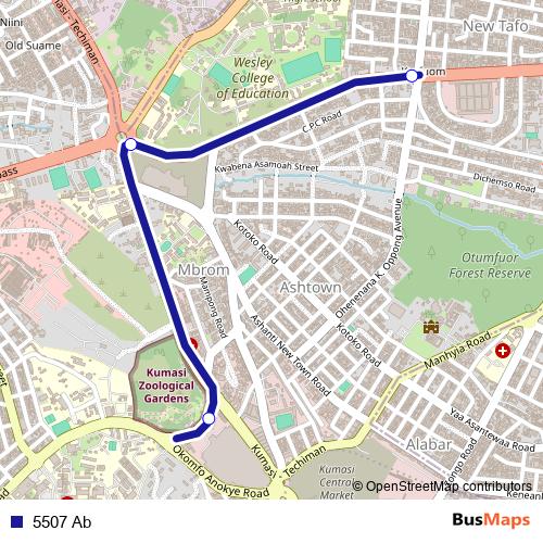 5507 Ab bus Line Map