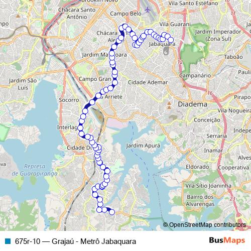 675r-10 bus Line Map