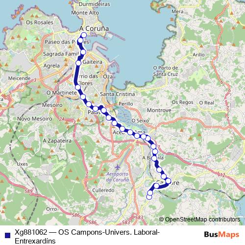 Xg881062 bus Line Map