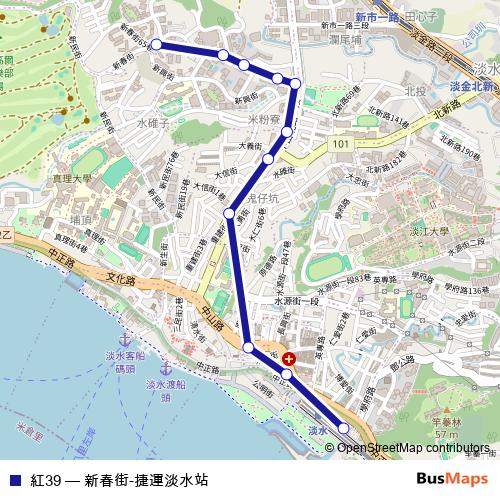 紅39 bus Line Map