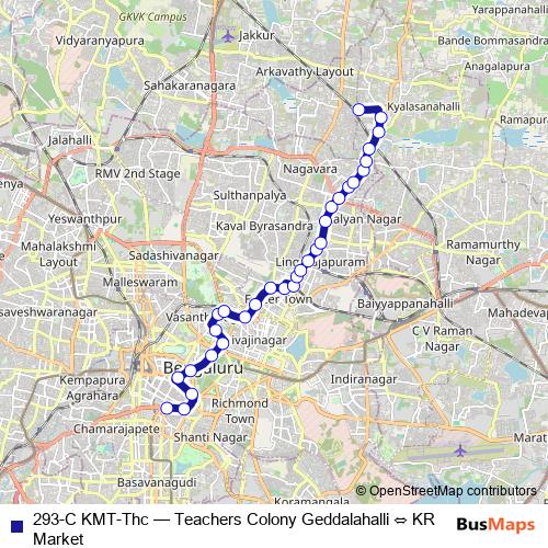 293-C KMT-Thc bus Line Map