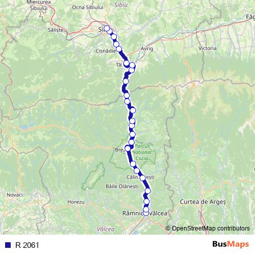R 2061 rail Line Map