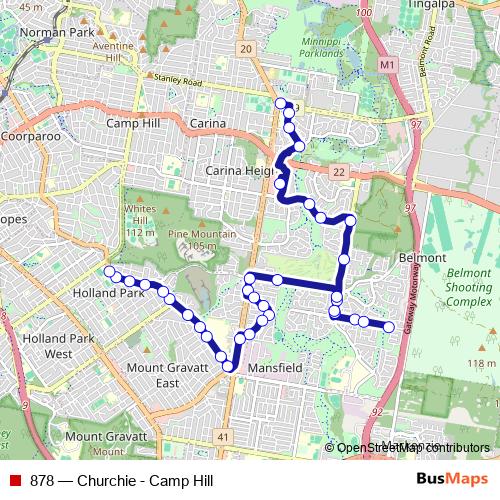 878 bus Line Map