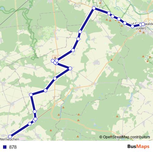 878 bus Line Map