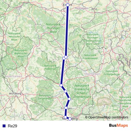 Re29 rail Line Map