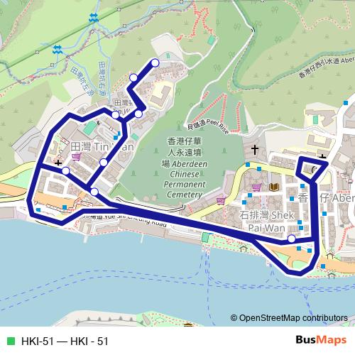 HKI-51 bus Line Map