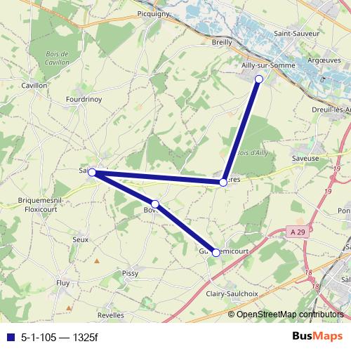 5-1-105 bus Line Map