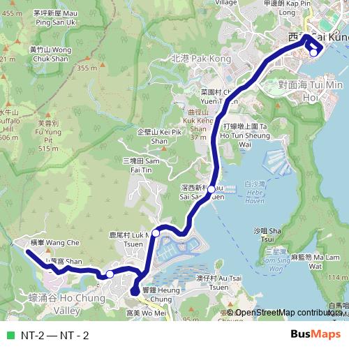 NT-2 bus Line Map
