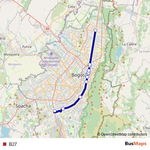 B27 bus Line Map