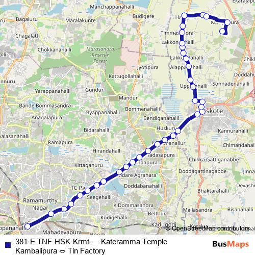 381-E TNF-HSK-Krmt bus Line Map