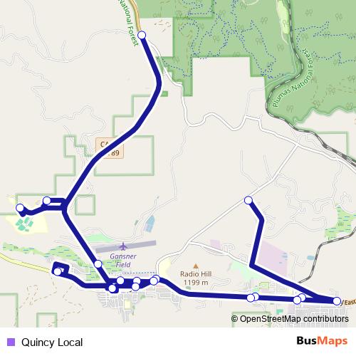 Quincy Local bus Line Map