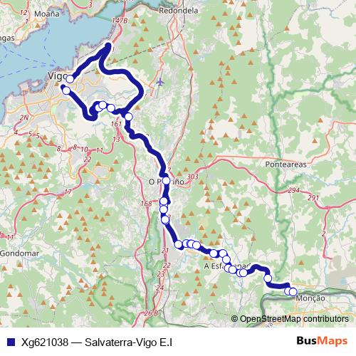 Xg621038 bus Line Map