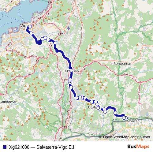 Xg621038 bus Line Map