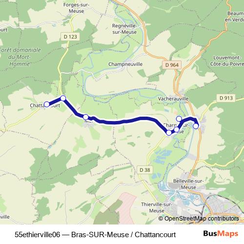 55ethierville06 bus Line Map