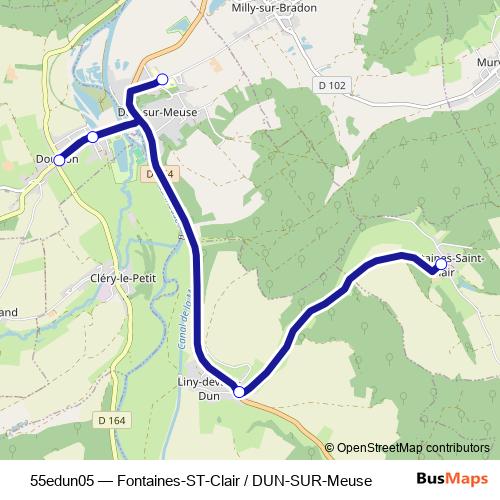 55edun05 bus Line Map