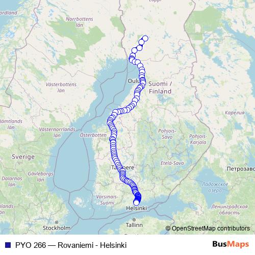 PYO 266 rail Line Map