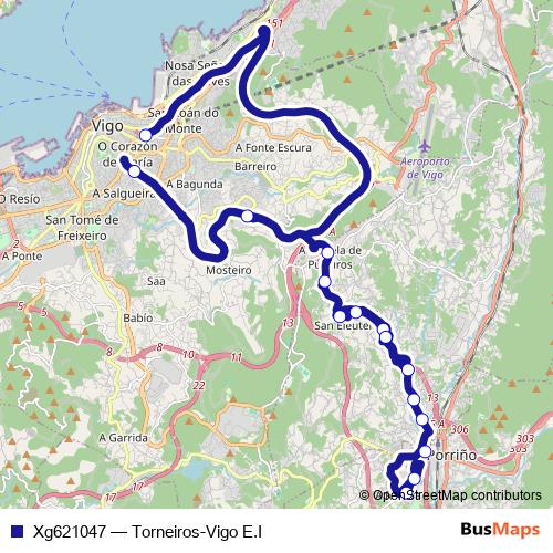 Xg621047 bus Line Map