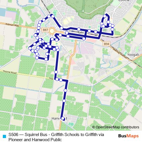 S506 bus Line Map