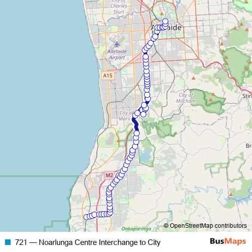 721 bus Line Map