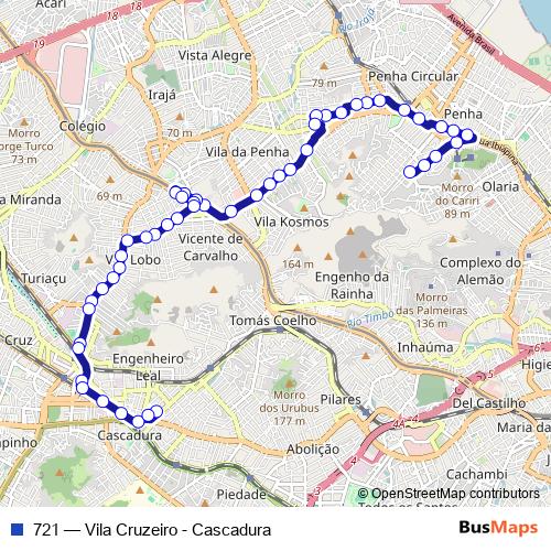 721 bus Line Map